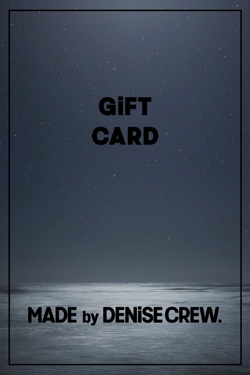 GiFT CARD with starry night sky background, digital gift card for flexible, thoughtful art choices by Denise Crew.