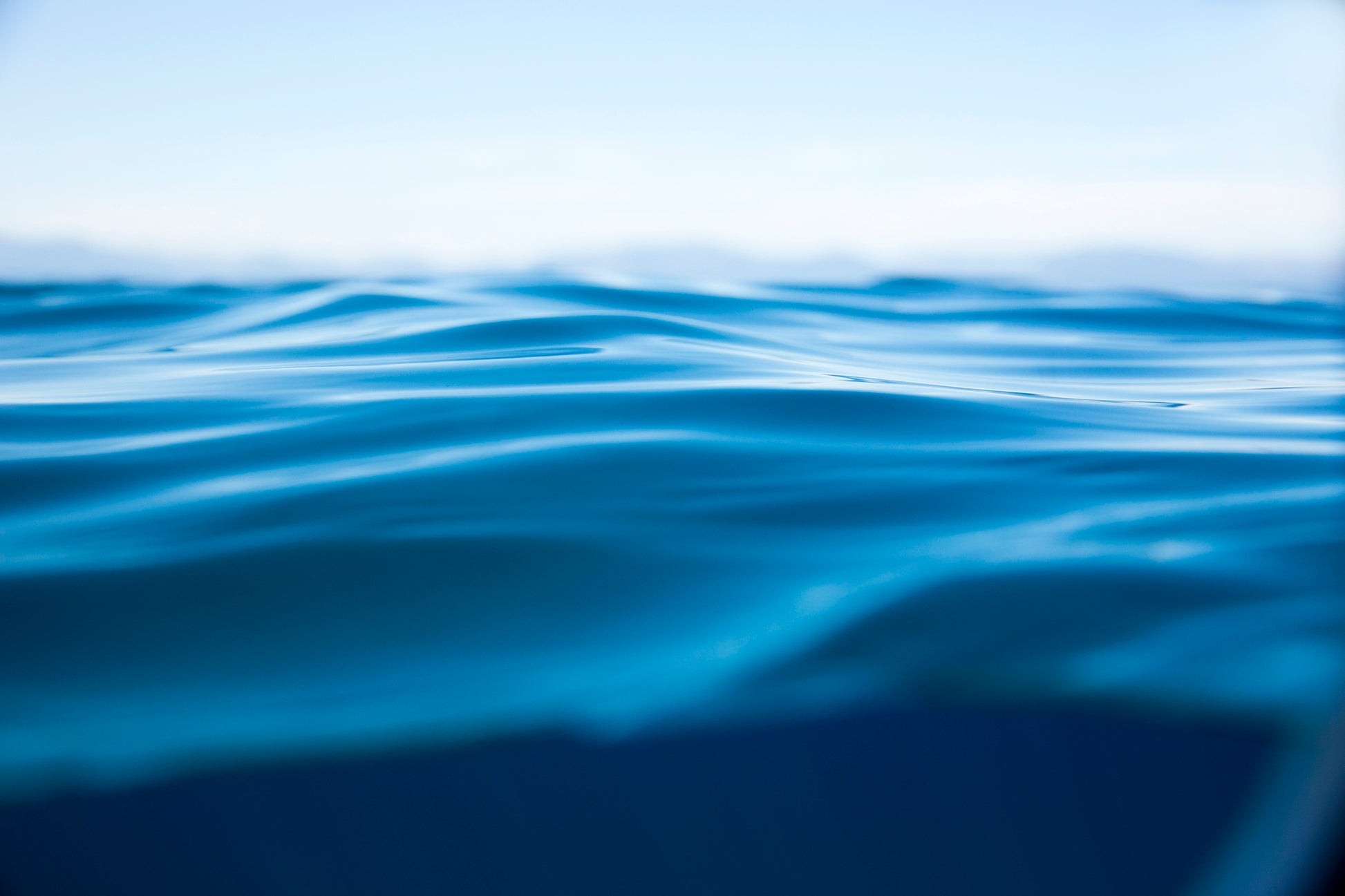 TAHOE BLUE minimalist water scene in deep blue hues, perfect for modern bedrooms, living rooms, or beach-inspired decor.