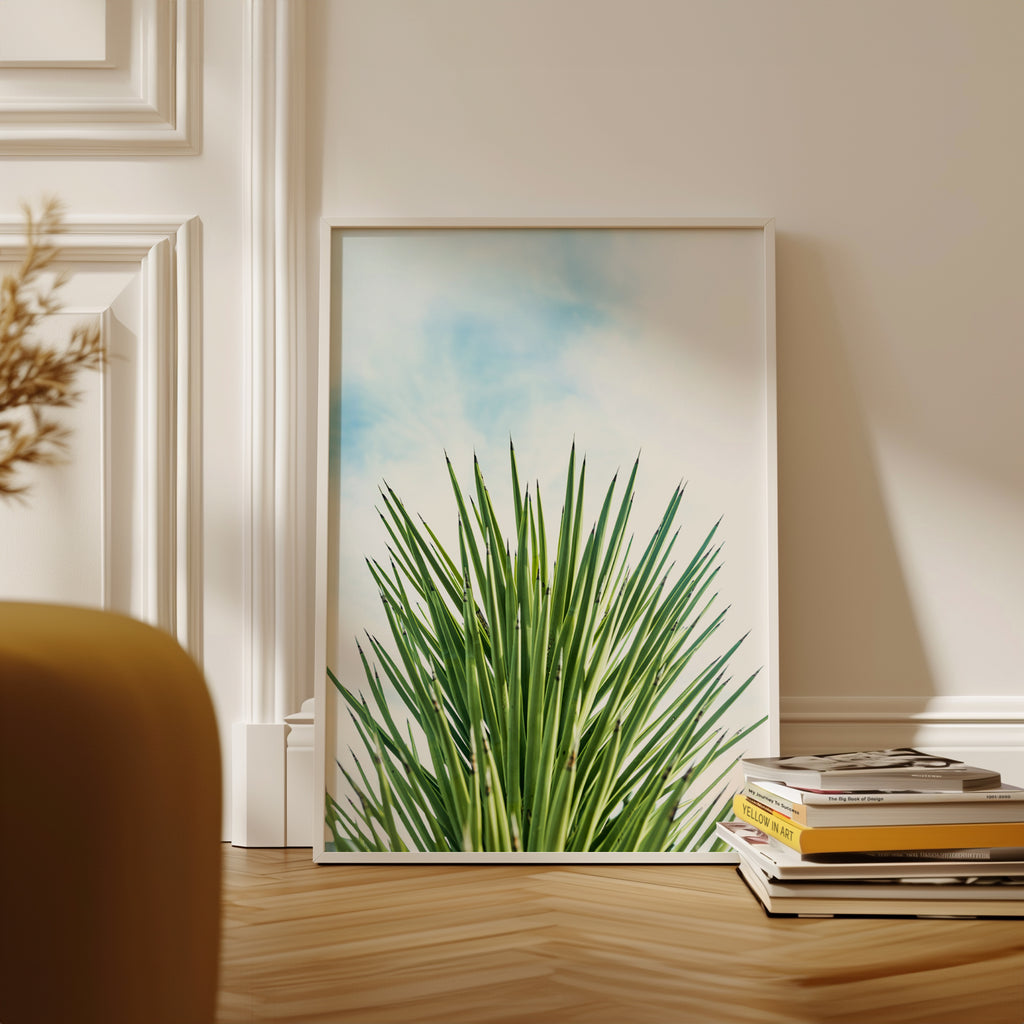 yucca-plant-wall-art-cactus-minimalist-modern-bright-desert-decor-joshua-tree-MADE by DENISE CREW.