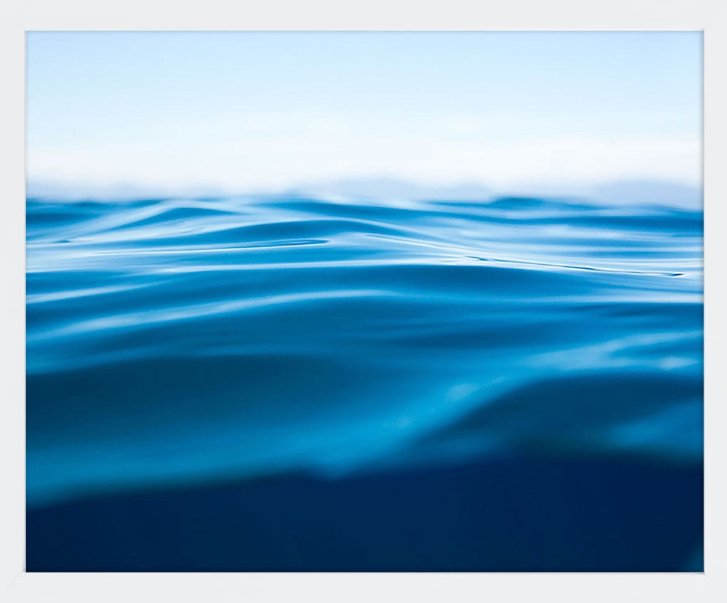 A minimal image of deep blue water. Available in horizontal sizes from 8x10 to 30x45. Printed on archival luster matte paper. - PRINTSHOP by Denise Crew