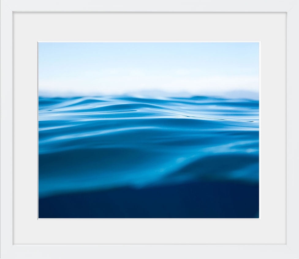 A minimal image of deep blue water. Available in horizontal sizes from 8x10 to 30x45. Printed on archival luster matte paper. - PRINTSHOP by Denise Crew