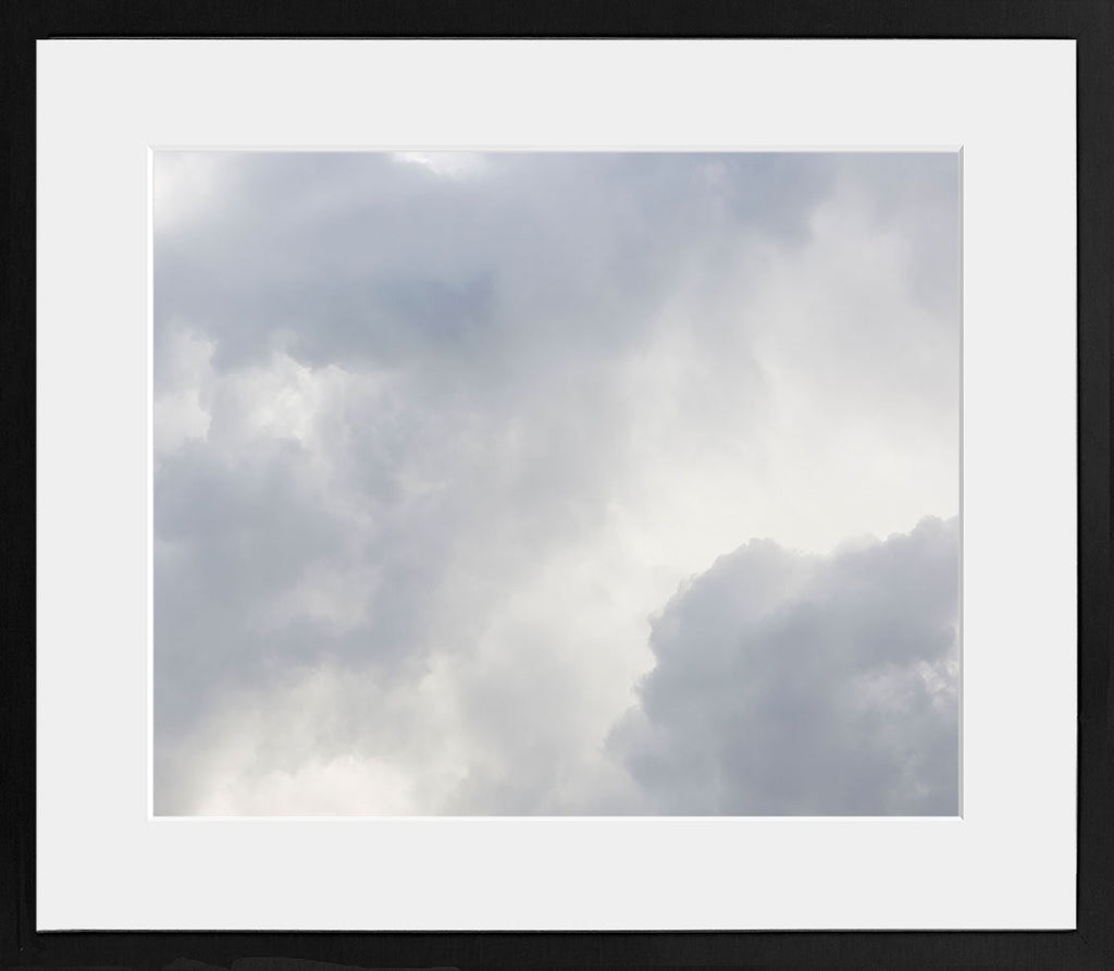 A moody black and white image of grey clouds available framed or unframed in standard photo sizes starting at 8x10 up to 30x45. - PRINTSHOP by Denise Crew